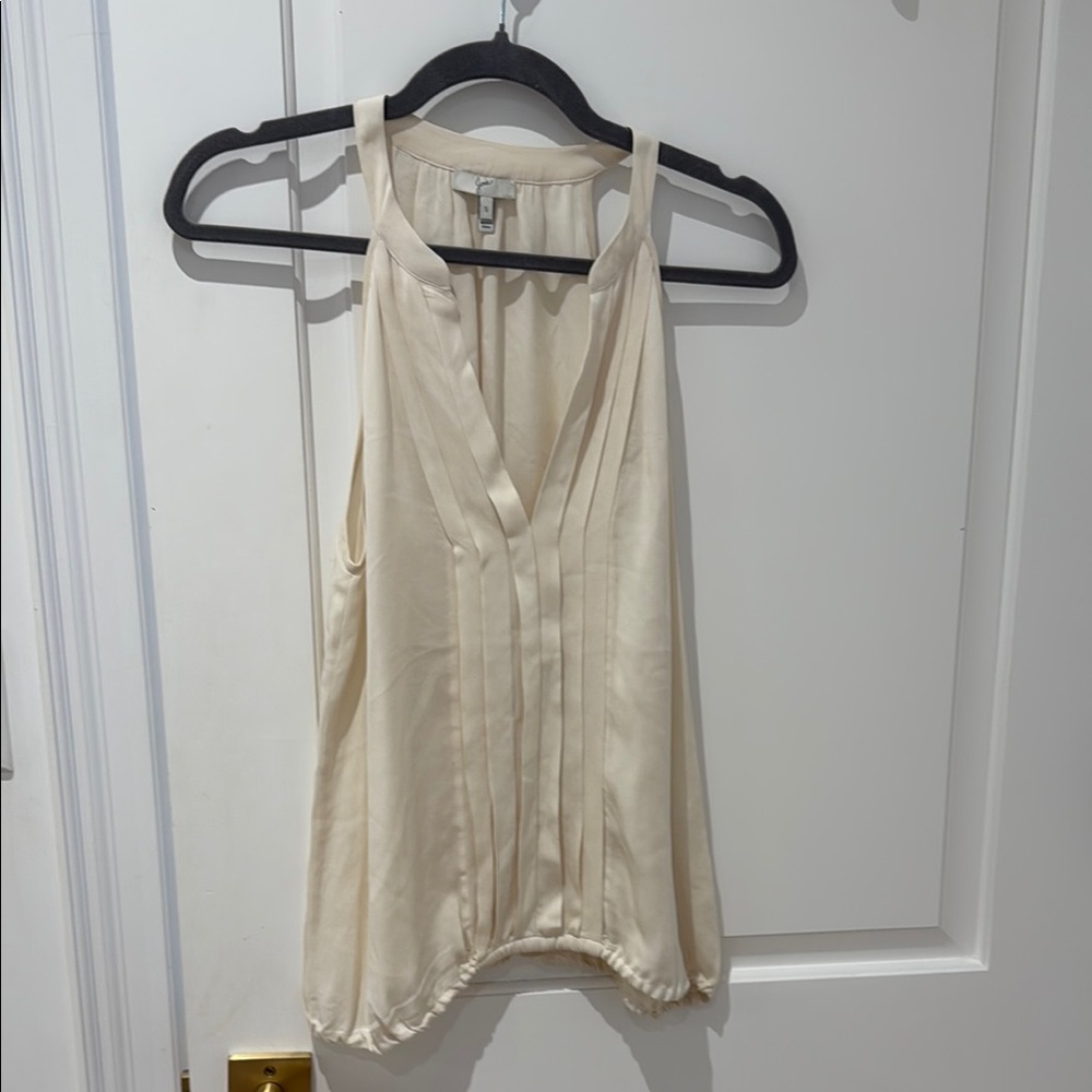 Joie Cream Sleeveless Blouse